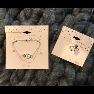Oval Bauble Shaker Adjustable Bracelet and Ring